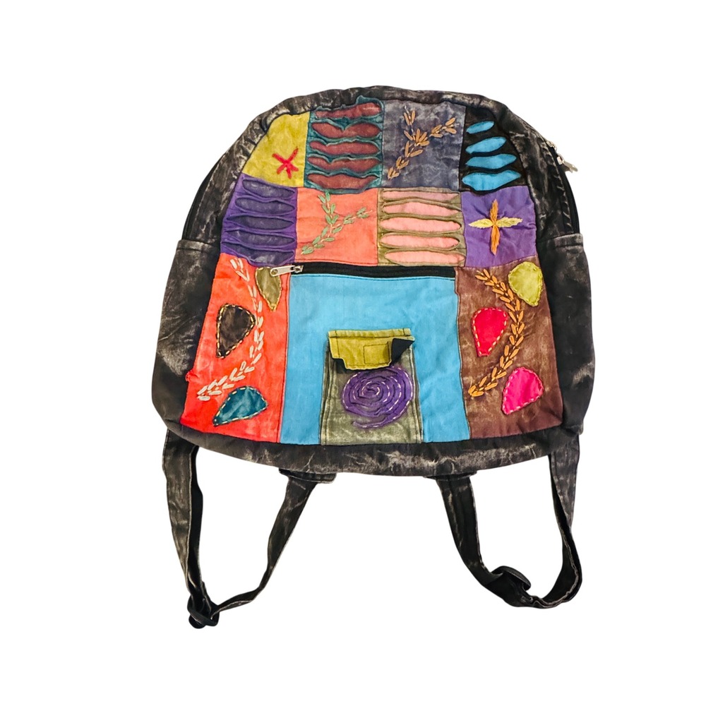 KPC Nepal Patchwork Boho Backpack Handmade Cotton Festival Hippie Rucksack‎